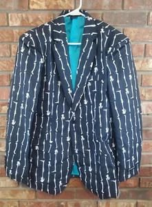 Suitmeister Halloween Jacke Sport Mantel Knochen Skelett XL 46-48 Kostüm - Bild 1 von 4
