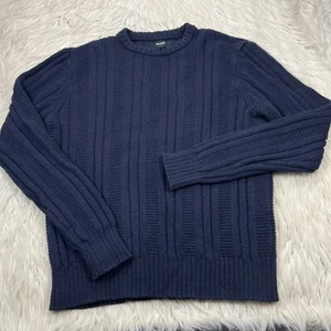 Jack Spade Men's XL Navy Crew Pullover Sweater Ribbed Wool Blend Kate Spade - Picture 1 of 4