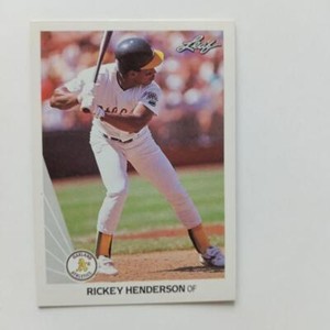 1990 Leaf #160 Rickey Henderson Oakland Athletics