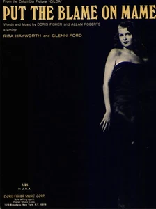 Sheet Music PUT THE BLAME ON MAME from movie GILDA with Rita Hayworth/Glenn Ford - Picture 1 of 2