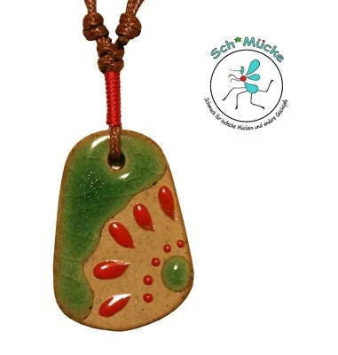 Halskette Keramik Blumen Kunst Vintage Amulet Glücksbringer Geschenkidee Rarität - Bild 1 von 4