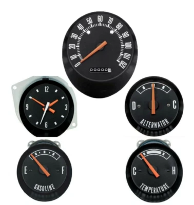OER Standard Gauge Set With Clock For 1970 Dodge Challenger - Image 1 of 3