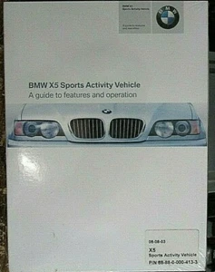 BMW Serie X5 Guía de Características y Operación 8-8-03 TOTALMENTE NUEVO TODAVÍA SELLADO - Imagen 1 de 3
