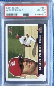2001 Fleer Tradition Albert Pujols #451 PSA 8 Rookie RC Cardinals - Picture 1 of 2