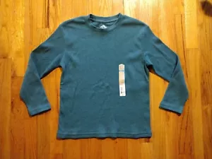 Thereabouts Boys Thermal Shirt: Long Sleeve, Royal Green, Size 8 - Picture 1 of 3
