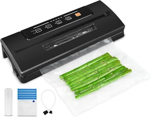 Vacuum Food Sealer Machine, 80Kpa Powerful Sealing System Attached Roll Bag Cutt - Picture 1 of 12