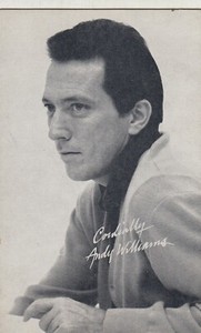 ANDY WILLIAMS  hollywood ROCK /POP singers BILLBOARD 1960s arcade card