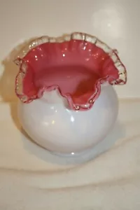 Fenton Peach Crest 6" gekräuselte und gekräuselte Vase - Bild 1 von 6