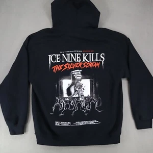 Ice Nine Kills Hoodie Silver Scream Horrorwood Horror Metal Size L Black Double - Picture 1 of 6