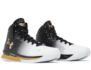 Under Armour Stephen Curry 1 MVP Schwarz Weiß Gold Retro 2022 Herren 302605 001 12 - Bild 1 von 8