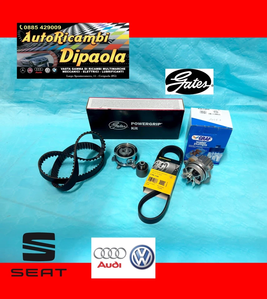 Kit Cinghia Distribuzione GATES per Seat Ibiza V Arosa Altea Leon Skoda Roomster