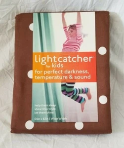 Light Catcher Chocolate & White Big Dots Rod Pocket Window Panel 54" x 63" NIP - Picture 1 of 9