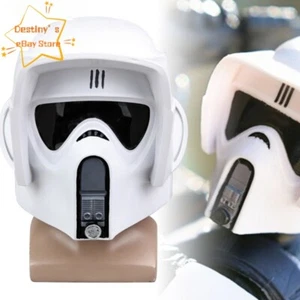 Star Wars Scout Helmet Halloween Cosplay Props Mask PVC White Masquerade Gift - Picture 1 of 13