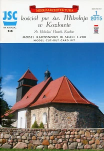 Iglesia de San Nicolás en Kozlov - Polonia # modelismo de cartón 1:200 # JSC218 - Imagen 1 de 6