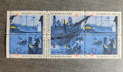 Scott #1480-1483 Boston Tea Party Block of 6 Stamps - MNH - Image 1 of 2