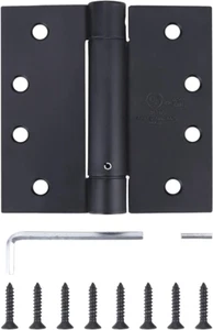 Paquete de 3 - Bisagras de puerta reversibles de cierre automático con acabado negro residencial de 4"X4" - Cuadradas - Imagen 1 de 7