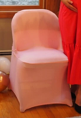 Fundas para sillas plegables de spandex elástico ROSA, HAINARverS silla ajustable universal Foto 1 de 2