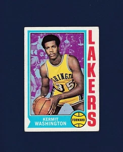 Kermit Washington signed Los Angeles Lakers 1974 Topps Basketball Karte - Bild 1 von 2