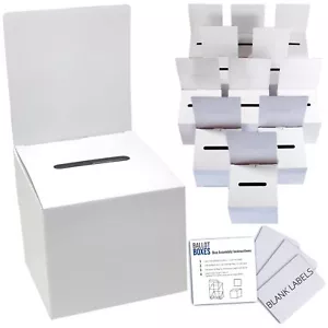 Weiß glänzend 6x6x6 Wahlurne - vielseitige Raffle Ticketbox, Vorschlag & Donati - Bild 1 von 21