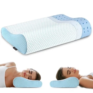 Memory Foam Pillows, Neck Pillow Queen Size Bed Pillow for Sleeping, Ergonomic - Picture 1 of 6