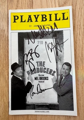 The Producers Signed Autographed Playbill M Broderick, Bart, Huffman & Oscar - Image 1 of 2