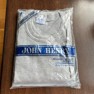 NUEVA Camisa De Colección John Henry 50/50 38-40 Mediana Térmica Pesada Manga Larga Foto 1 de 4