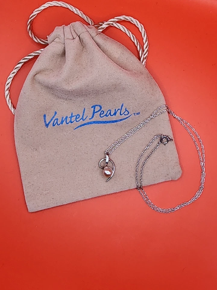 Colar corrente pingente pérola água doce prata esterlina 925 Vantel - Imagem 1 de 4