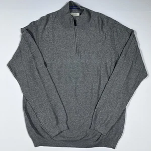 NUEVO CON ETIQUETAS HAGEN CARMEL Suéter Para Hombre Talla XXL 2XL Gris Informal 1/4 Cremallera 100% Algodón - Imagen 1 de 5