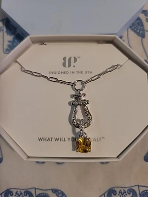 Bomb Party Necklace- Western Wonder  NK98777 Yellow Topaz On Rhodium - Image 1 of 4