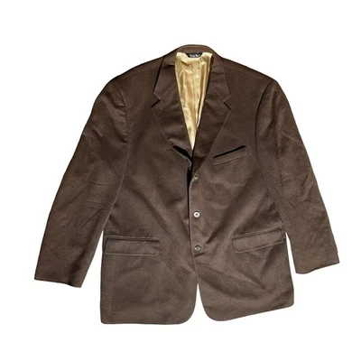 Abrigo deportivo de lujo Joseph & Lyman 100 % cachemir marrón 48R para hombre Foto 1 de 4