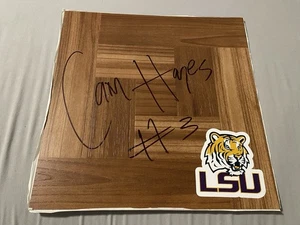 Cam Hayes LSU Tigers basket firmato 12x12 tavola da pavimento NCAA - Foto 1 di 1