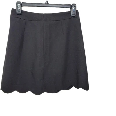 Falda de diseñador forrada negra dobladillo festoneado línea Mini A de ASOS para mujer talla 4  Foto 1 de 4