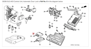 HONDA ACURA GENUINE OEM NSX Control Unit, Automatic Door Lock ☆ 38380-SL0-A03 ☆ - Picture 1 of 1