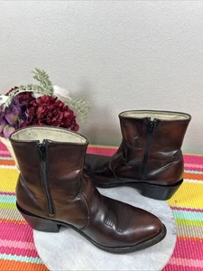 Durango DB954 Western Cabrio Rojo Cuero Incrustación Cremallera Medio Botas Para Hombre EE. UU. 8.5 EE - Imagen 1 de 12