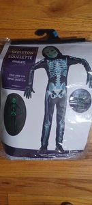 Skeleton Child Large 12-14 Costume GLow in the Dark 8+ - Picture 1 of 1