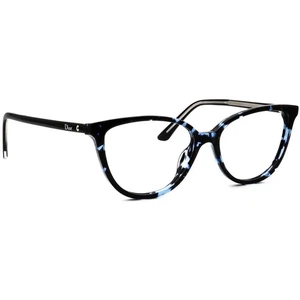 Christian Dior Eyeglasses Montaigne N°33 JBW Havana Blue Cat Eye Italy 52-15 140 - Picture 1 of 6