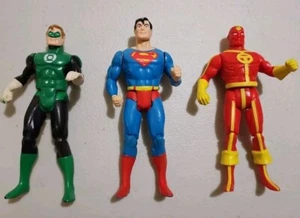 LOT Vintage 1984 Green LANTERN, Super Man, Red Tornado Kenner DC Action FigureS - Picture 1 of 6