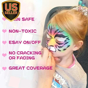 Face Body Paint Set, 15 Colors Painting Palette Makeup Kit with 10 Pcs Profes... - Picture 1 of 8