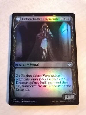 MTG MAGIC INNISTRAD BLUTROTER BUND SHOWCASE FOIL Unbescholtene Reisende - Bild 1 von 2