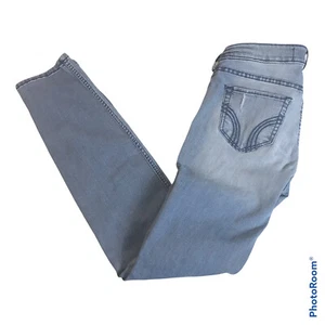 Hollister Jeans Juniors 3R Low Rise Distressed Skinny W26 L32 Light Wash Denim - Picture 1 of 5