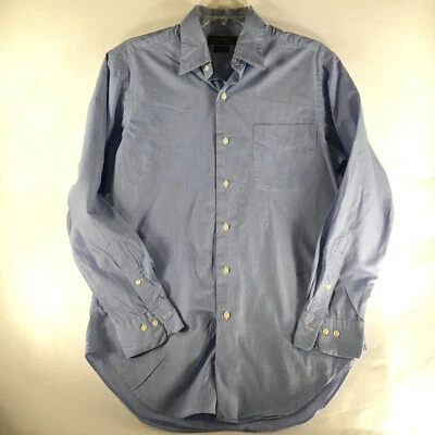 Camisa Lauren Ralph Lauren Para Hombre 15 Azul Manga Larga Abotonada Adulto 15 32/33 Foto 1 de 4