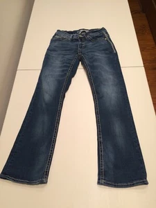 Herren Distressed BKE AIDEN gerades Bein dicke Nähte Jeans Größe 26S Schrittlänge 26 - Bild 1 von 10