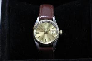 Rolex - Date 18K Gold Two-Tone Champagne Dial - Ladies 26mm - 6917 - 1979 - Picture 1 of 5