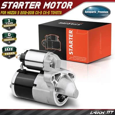Стартер для Toyota Yaris iA 2017-2018 Yaris Mazda 3 CX-5 Scion 1,4 кВт 12 В CW 11T - Изображение 1 из 4