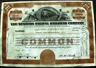 Western Pacific Railroad Comp. certificat stock 100 ACTIONS, 1960-1970s marron