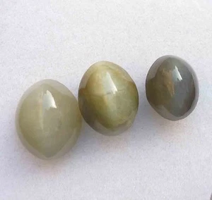20.60 Ct Natural Chrysoberyl Gray Cats Eye Oval Cabochon Cut Loose Gemstone - Picture 1 of 2