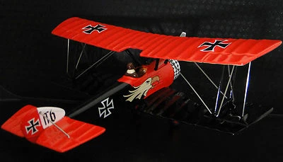 Red WW1WW2 Plane Model Airplane Baron Fokker1 48Fighter17Built51Armour4 b f p - Image 1 of 4