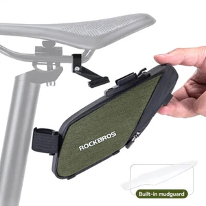 ROCKBROS Bicycle Tail Bag With Mudguard MTB Bike Saddle Bag Under Seat Bag New - Picture 1 of 15
