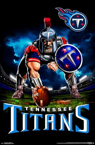 Tennessee Titans FEROCIOUS FOOTBALL NFL Football Theme Art 22x34 Wall POSTER Cover