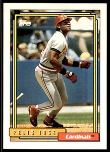 1992 Topps Felix Jose St. Louis Cardinals #105